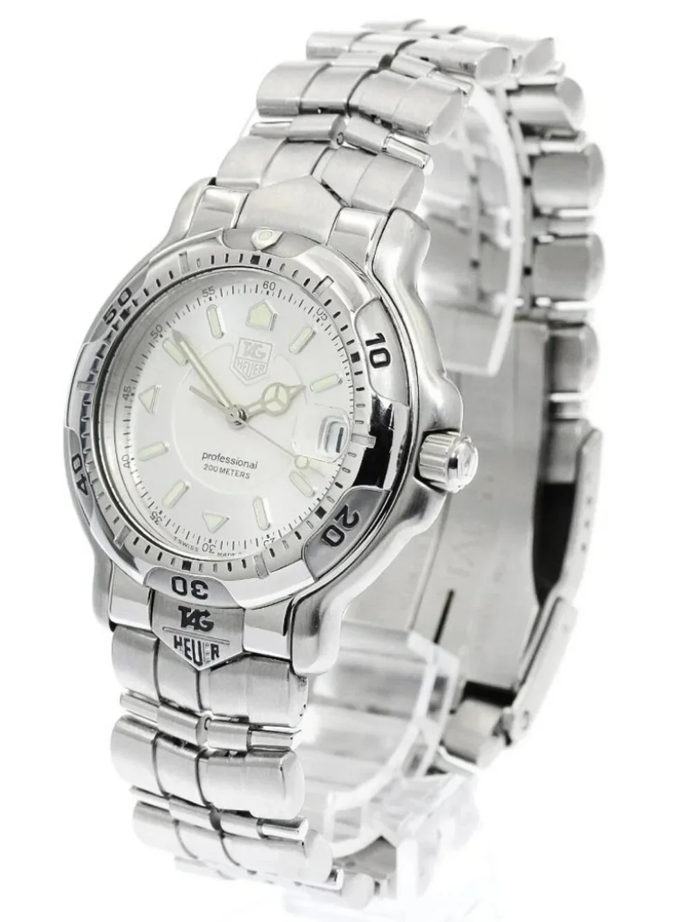 TAG HEUER 6000 series WH1113-K1 Date Silver Dial Quartz Men's Watch